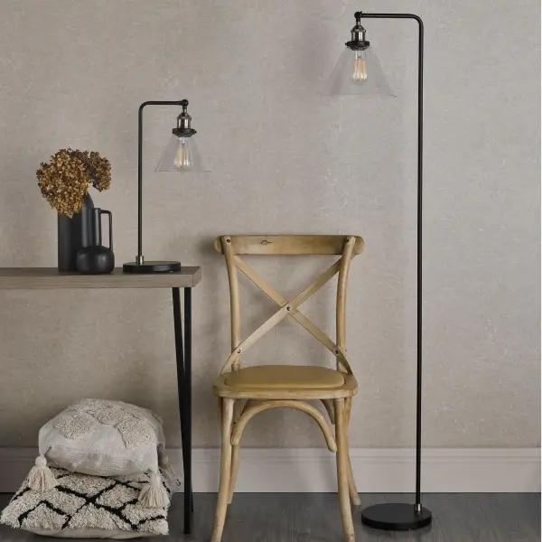 Ray Antique Brass & Glass Table Lamp