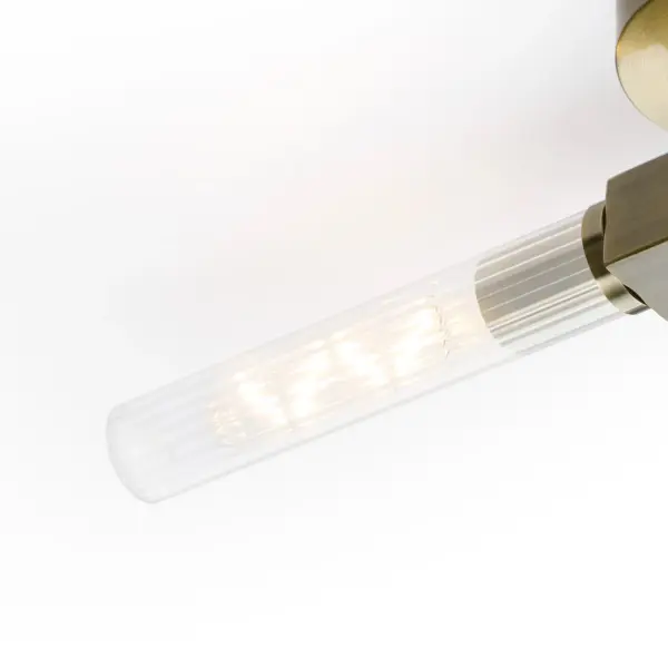 Dee Double Antique Brass Bathroom Light Wall or Ceiling IP44