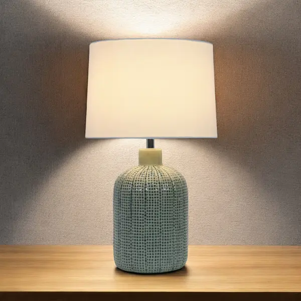 Addison Green Ceramic Table Lamp C/W Shade