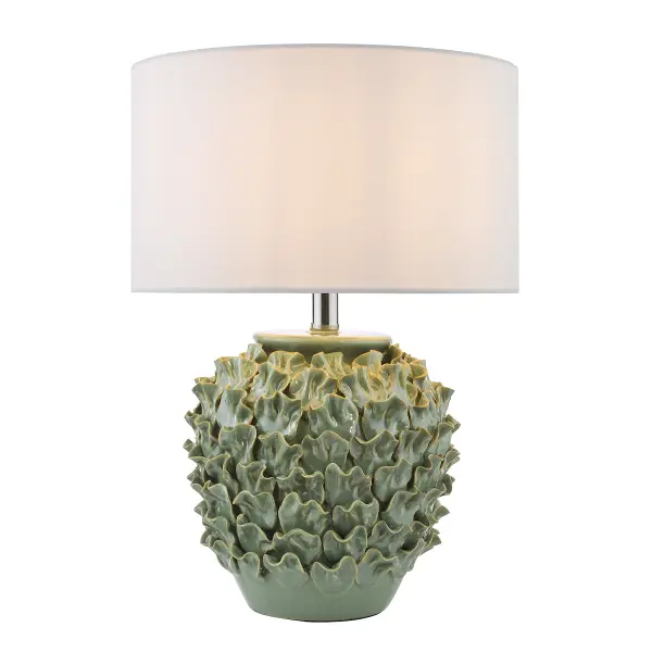 Ailsa Ceramic Table Lamp in Green Base Only