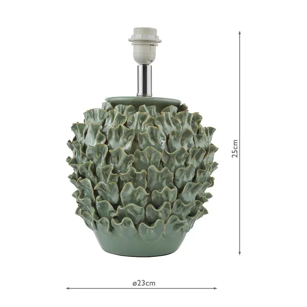 Ailsa Ceramic Table Lamp in Green Base Only