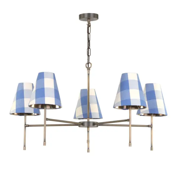 Aix 5 Light Antique Brass Pendant Fitting Only