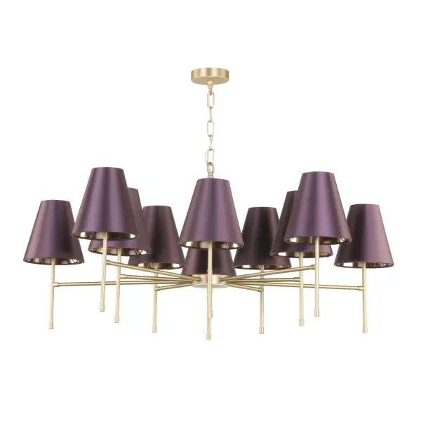 Aix 10 Light Brushed Brass Pendant Fitting Only