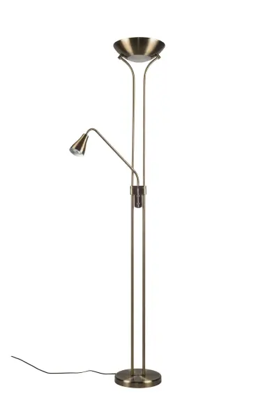 Alba Antique Brass Mother & Child Floor Lamp