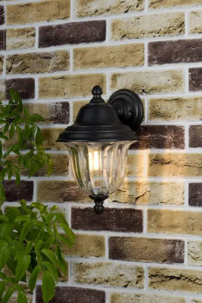 Aldgate Wall Light Outdoor Black Gold