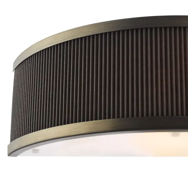 Alvaro Antique Bronze Wall Light C/W Brown Shade