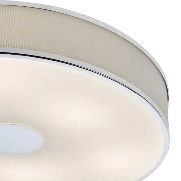 Alvaro Polished Chrome 6 Light Flush Fitting C/W Ivory Shade