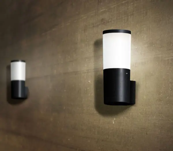 Amelia Black Opal LED 6W Bollard Wall Light