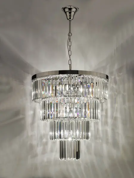 Angel 8 Light Pendant Polished Chrome Crystal