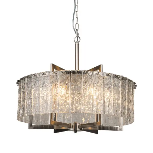 Ariana 6 Light Ceiling Pendant in Satin Chrome