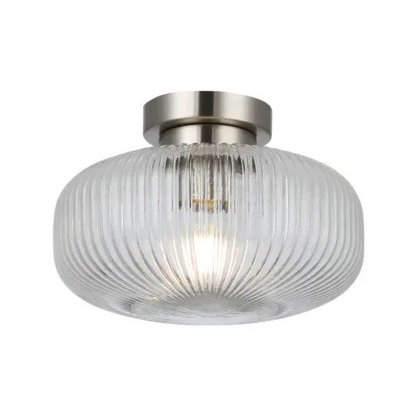 Arlo Satin Chrome Semi Flush Fitting IP44