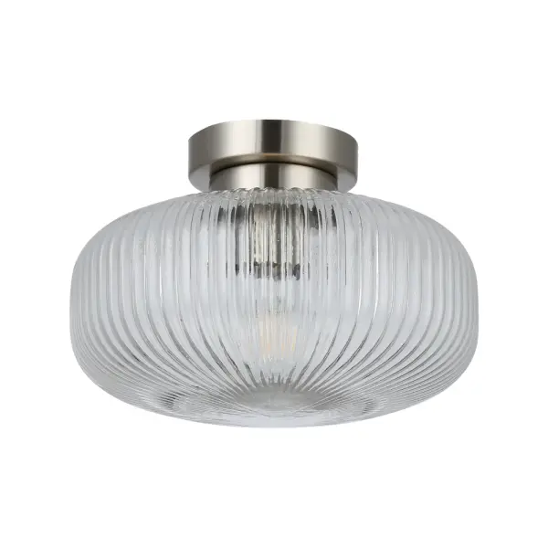 Arlo Satin Chrome Semi Flush Fitting IP44