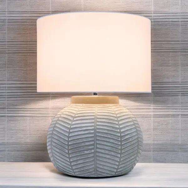 Ashford Stone Table Lamp C/W Shade