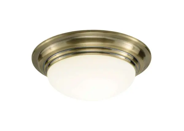 Barclay Flush Large Antique Brass IP44