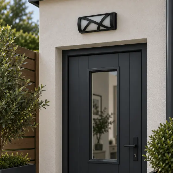 Becklett Flush Wall Light in Black Finish IP44