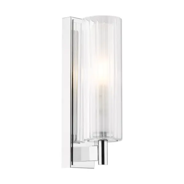Bevin Polished Chrome Bathroom Wall Light IP44