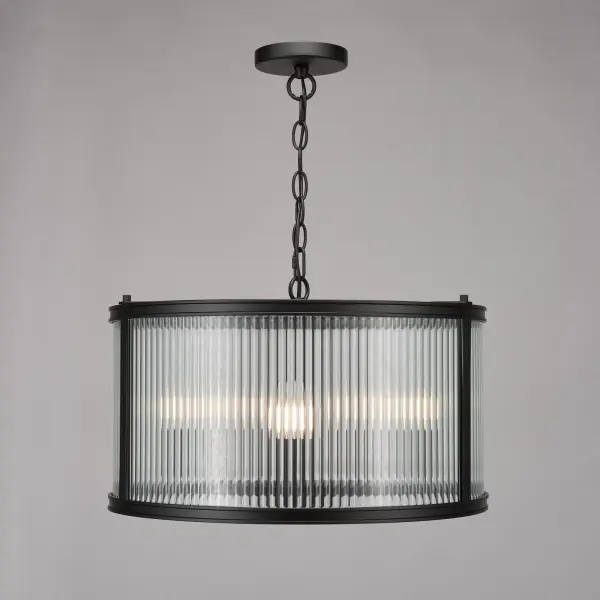 Bianka 3 Light Pendant in Matt Black