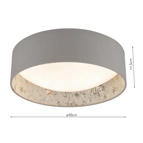 Birch Flush Fitting with Taupe Shade