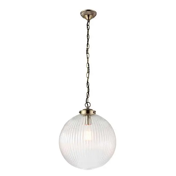 Brydon Large Antique Brass Pendant