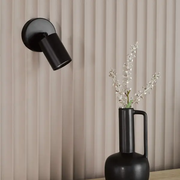 Cawley Single Matt Black Spotlight