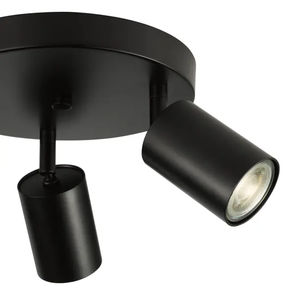 Cawley 3 Light Matt Black Spotlight