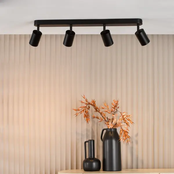 Cawley 4 Light Matt Black Spotlight Bar
