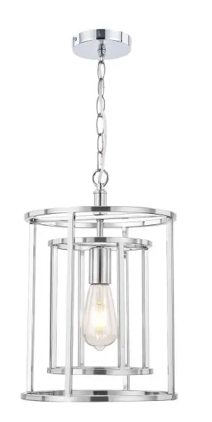 Chester 1 Light Pendant Satin Chrome