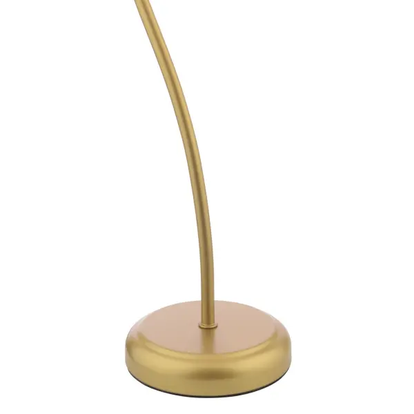 Cognac Satin Gold & Champagne Glass Table Lamp