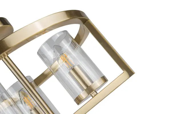 Costello 3 Light Antique Brass Semi Flush
