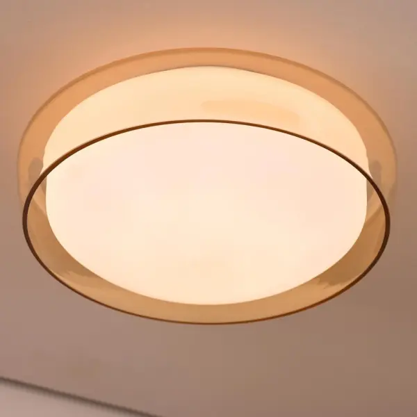 Dagon 3 Light Amber Glass Flush Fitting IP44