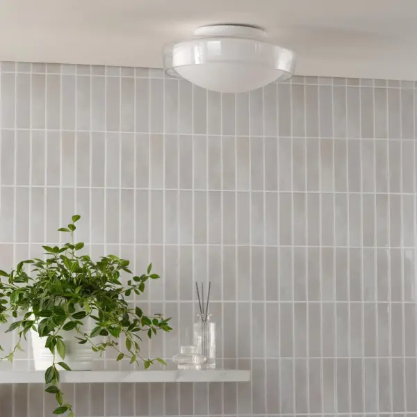 Dagon 3 Light Clear Glass Flush Fitting IP44