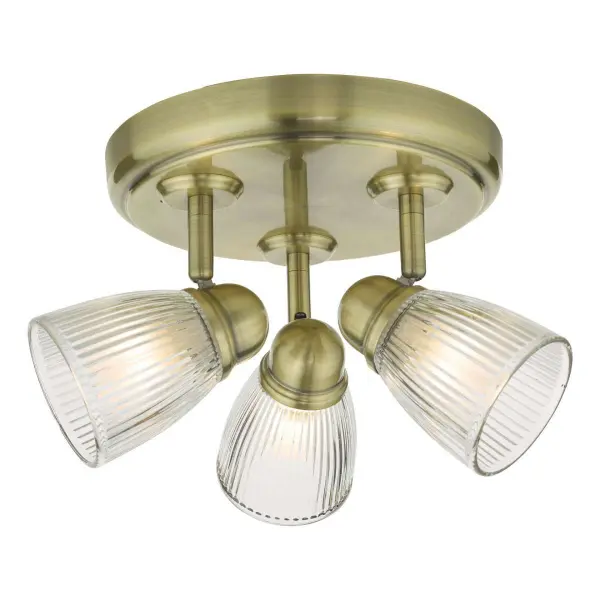 Cedric 3 Light Spotlight Antique Brass