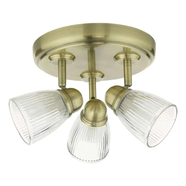 Cedric 3 Light Spotlight Antique Brass