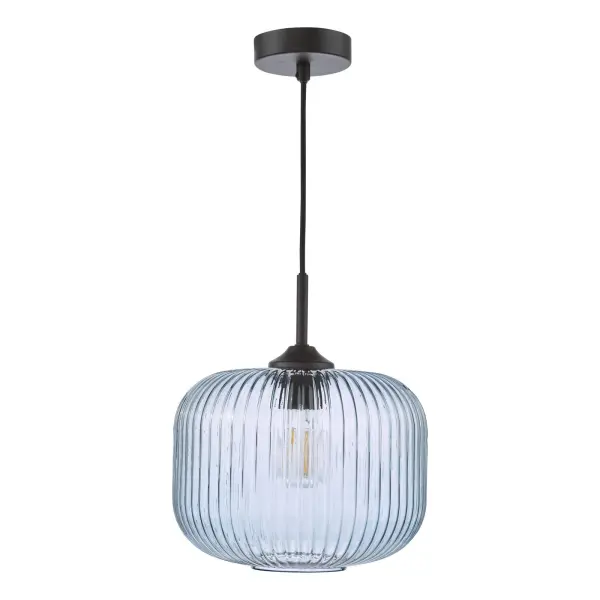 Demarius Black and Blue Glass Pendant