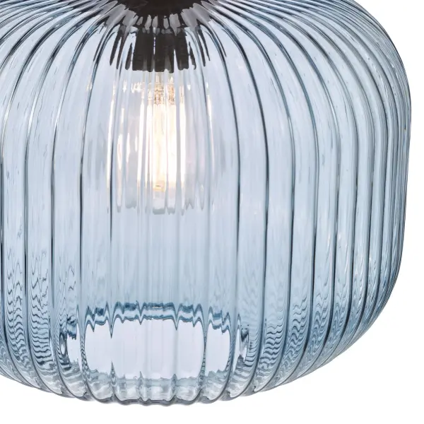 Demarius Black and Blue Glass Pendant