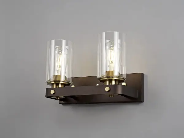 Derryclare Double Bronze Wall Light
