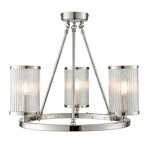 Easton 3lt Semi-Flush in Nickel