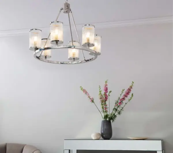 Easton 6lt Pendant in Nickel