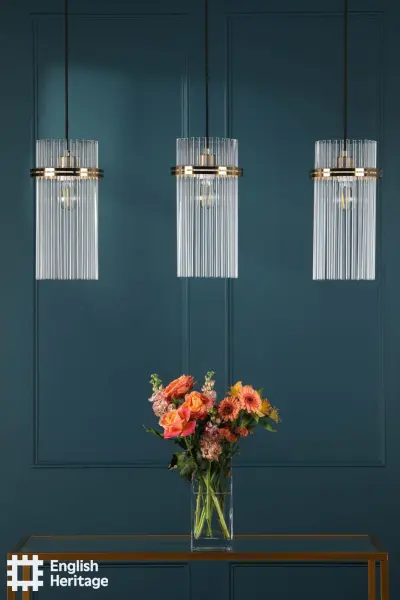 Eltham Antique Gold 3 Light Bar Pendant