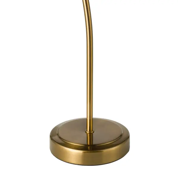 Erika Antique Bronze & Amber Glass Table Lamp