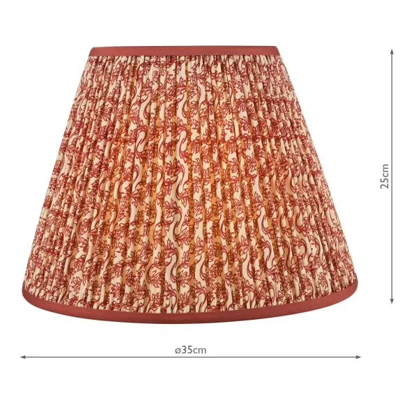 Esther Red 350mm Cotton Empire Shade