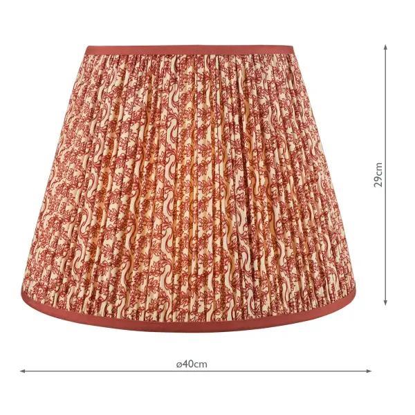 Esther Red 400mm Cotton Empire Shade