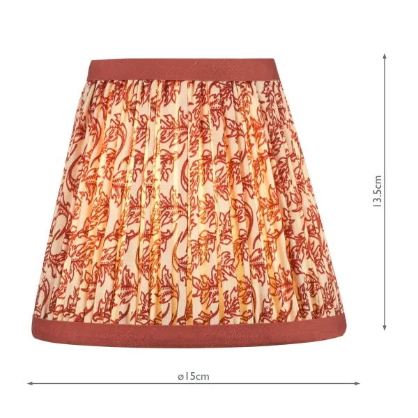 Esther Red 150mm Cotton Empire Shade