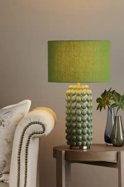 Etzel Green Table Lamp C/W Shade