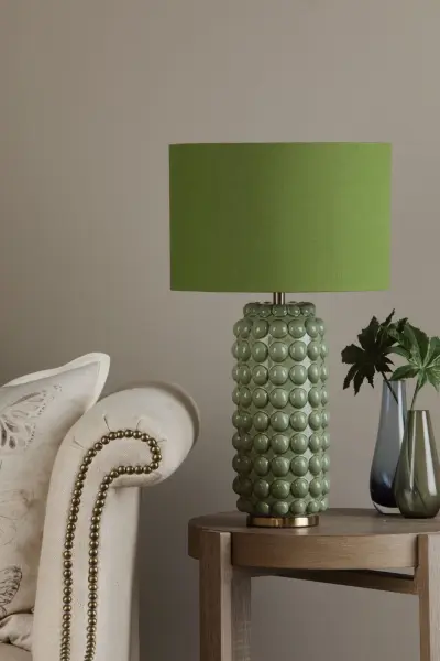 Etzel Green Table Lamp C/W Shade