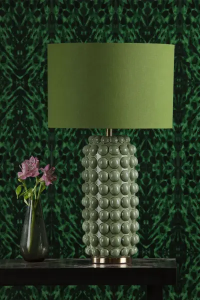 Etzel Green Table Lamp C/W Shade