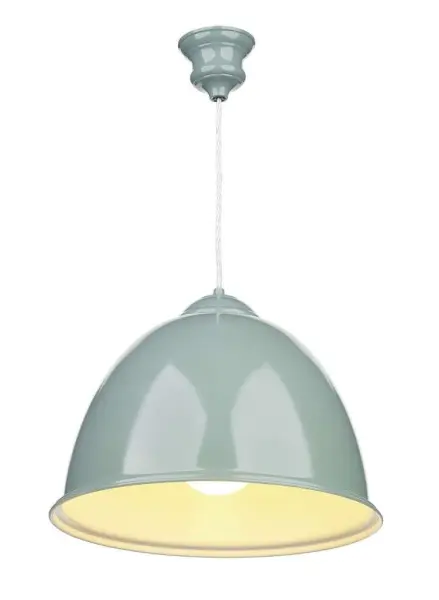 Euston 1-Light Blue Verditer/White Pendant