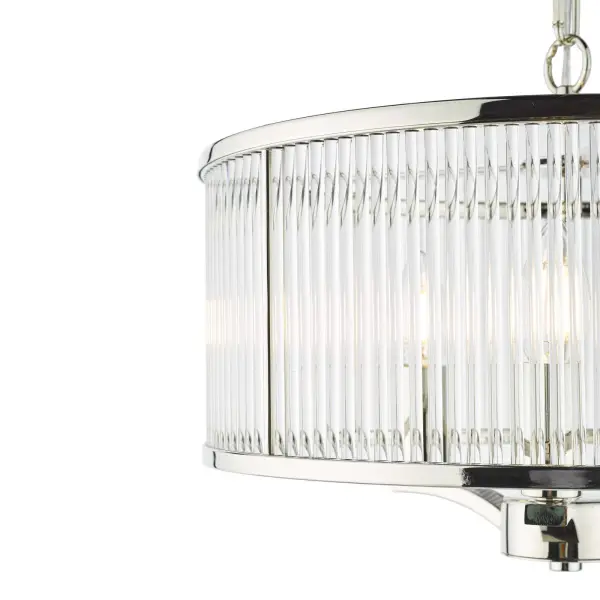 Evelyn Polished Nickel Ceiling Pendant