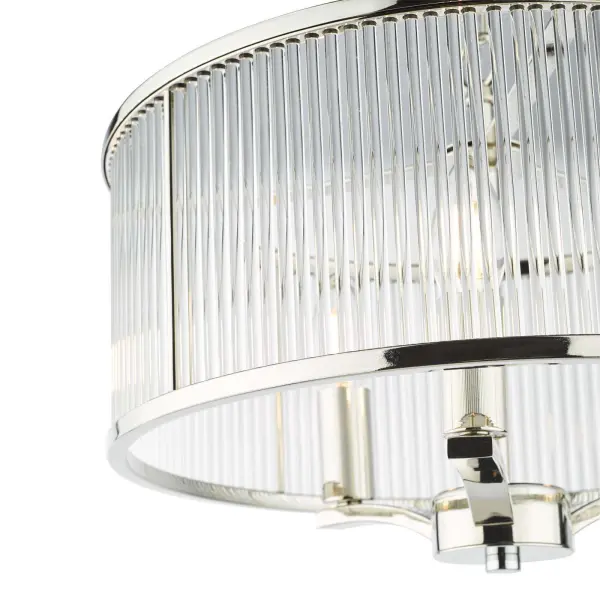 Evelyn Polished Nickel Ceiling Pendant