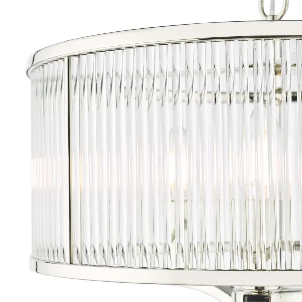 Evelyn Polished Nickel Ceiling Pendant